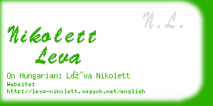 nikolett leva business card